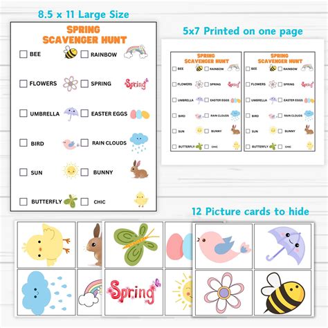 Spring Scavenger Hunt Printable- Spring Activities Printable - Girly ...