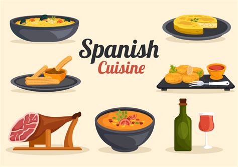 Utensils Used In Spanish Cuisine Clipart