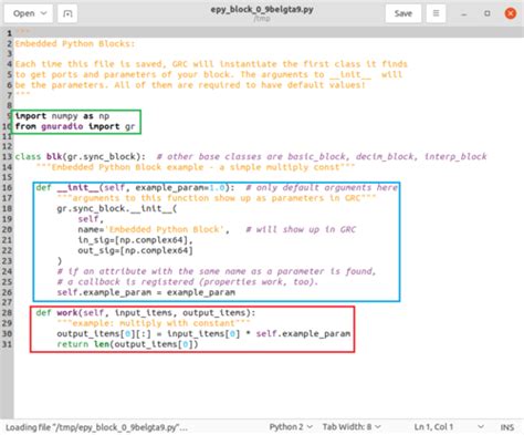 Image result for Embedded Python Block GNU Radio