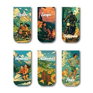 Adventure Vibes Magnetic Bookmarks – Set of 6 Explore, Escape ...