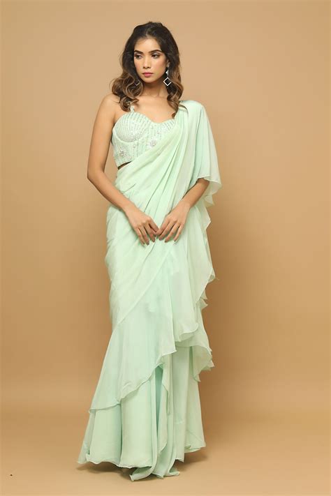 Ruffle Saree (Set Of 2) – ahiclothing
