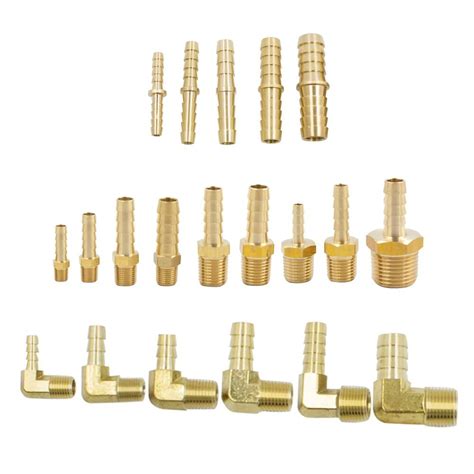 Buy Legines Brass Hose Barb Fittings Assortment Kits, Splicer + Male ...