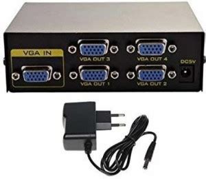 TERABYTE 4 Port VGA Splitter Sharing Switch Box 200MHz 1 Input 4 Output ...