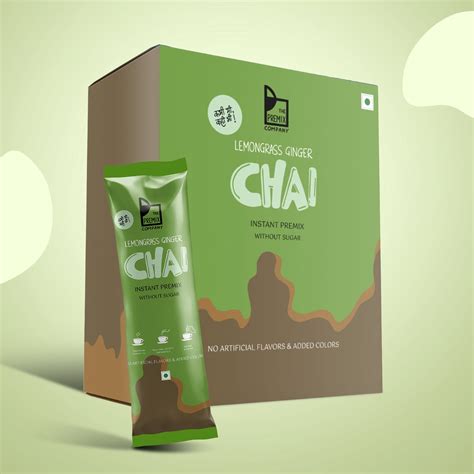 Lemongrass – Ginger Tea Premix NO Sugar (Box of 10 single serve sachet ...