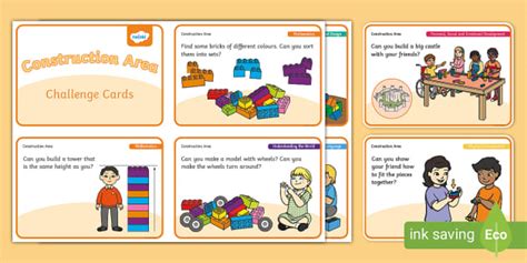Construction Area Continuous Provision Challenge Cards