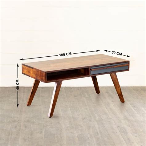Buy Helios Swastik Sandar Sheesham Wood Coffee Table - Brown from ...