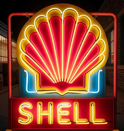 Image result for Shell Neon Sign