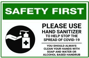 Safety First Sticker/Poster for Hospital, Home, Office, Restaurant ...