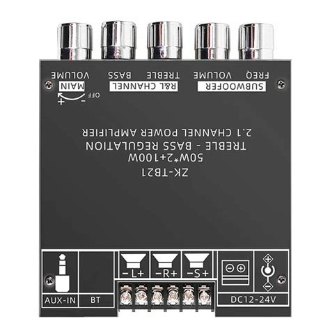 Channel BT Audio Amplifier Module AUX Audio Input Subwoofer Left and ...
