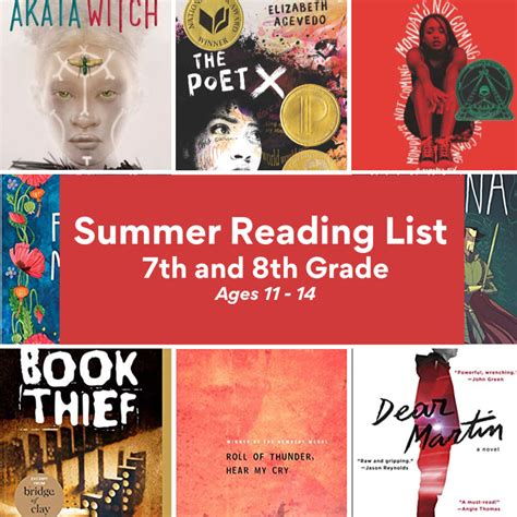 Summer Reading List for 7th and 8th Grade