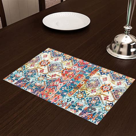Buy AEROHAVEN Polyester Pack of 4 Heat Resistant Dining Table Place ...