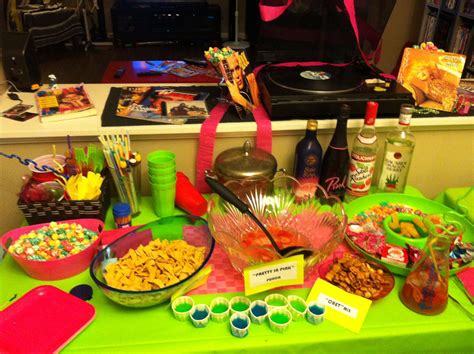 80's John Hughes Party Food Table