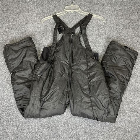 Swiss Alps Snow Ski Bibs Mens Black Size 18 Zip Nylon 28" Inseam Adult