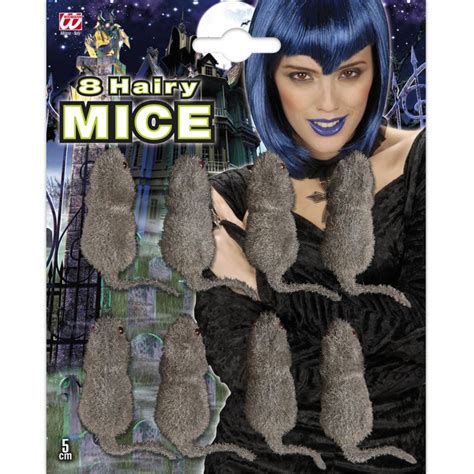 8 ratones con pelo