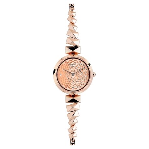 Buy Online Titan Raga Facets Rose Gold Dial Women Watch With Stainless ...