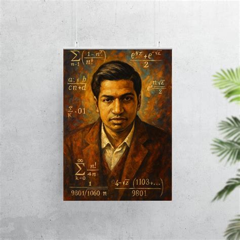 Buy Srinivasa Ramanujan Poster: Math Genius Wall Art for Science Lovers ...