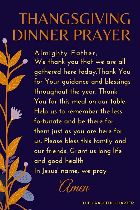 10 best thanksgiving dinner prayers – Artofit