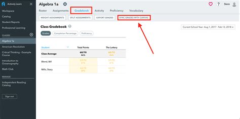 Sync grades with Canvas – Actively Learn