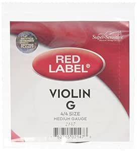 Super Sensitive Red Label 2147 Violin G String, 4/4 Medium : Amazon.in ...