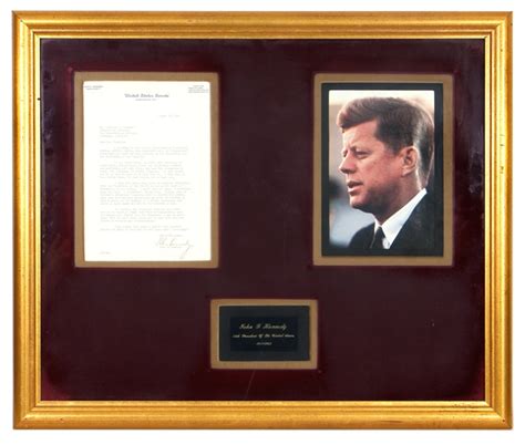 Lot Detail - John F. Kennedy Letter Display Advocating Presidential ...