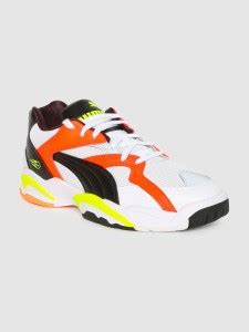 PUMA Unisex White Black Colourblocked Performer Retro Sneakers Sneakers ...