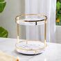 Two Tier Rotating Marble Storage Rack Gold Online - Premium Makeup ...