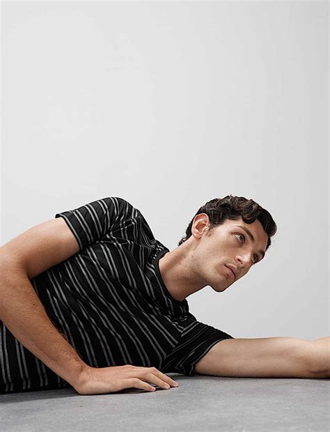 Buy Supima® Cotton Modal Striped T-shirt Vest at Marks & Spencer