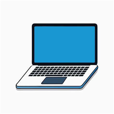 A blue and black laptop with a blue screen that says macbook | Premium ...
