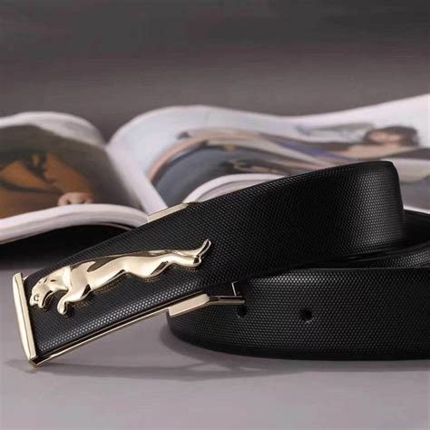 Leather Jaguar Belt for Men - Black Fashion Belt | JACK MARC