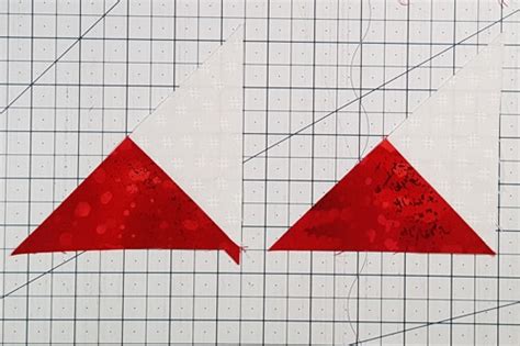 How to Use a Quarter Square Triangle Ruler for Quilting 的图像结果