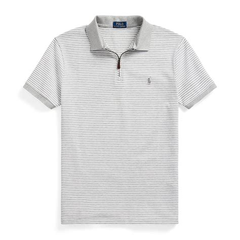Buy Men Grey Stripe Polos Online - 898402 | The Collective