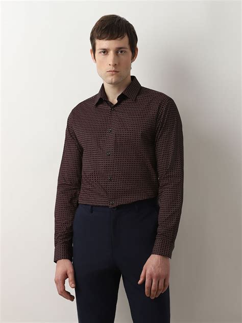 Buy Red Dot Print Full Sleeves Shirt for Men Online