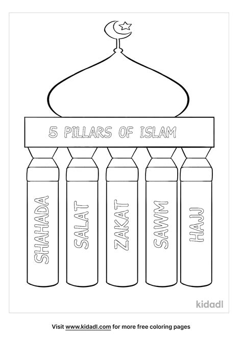 The Five Pillars Of Islam Drawing