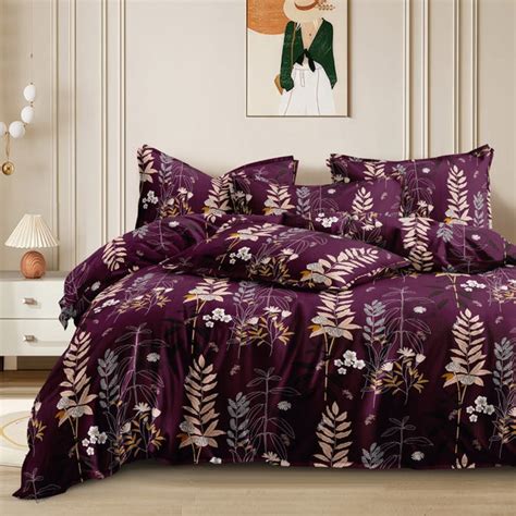 Wild Bloom Cotton Blend Elastic Fitted Queen Bedsheet – Srijee Decors