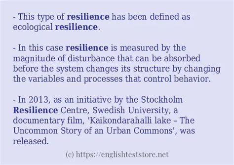 In sentence use of "resilience" - EnglishTestStore Blog