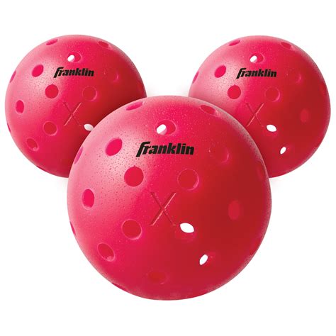 Franklin Sports X-40 Outdoor Pickleballs - Official Size - Pink - 3 ...