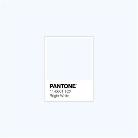 PANTONE 11-0601 TCX Bright White Color | Pantone, Pantone tcx, Pantone ...