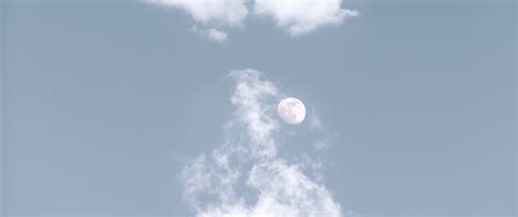 Download wallpaper 2560x1080 moon, satellite, sky, clouds dual wide ...