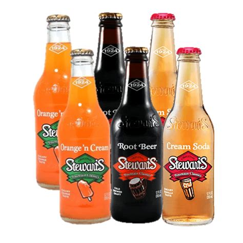 Stewart's Variety Pack, 12 Oz Glass Bottles (Root Beer, Cream Soda ...