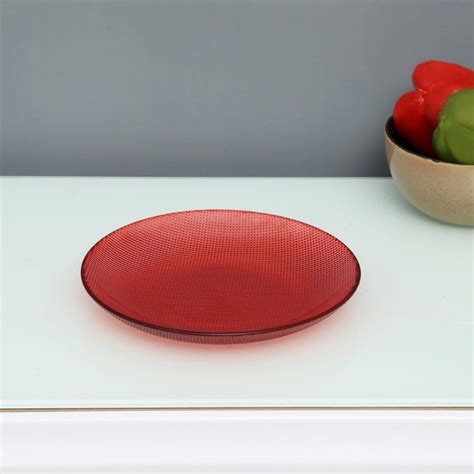 Buy Textured Glass Side Plate from Home Centre at just INR 495.0