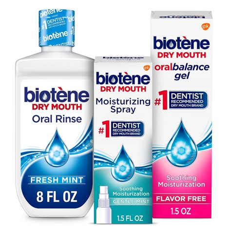 biotène biotène Dry Mouth Management Oral Rinse, Dry Mouth Spray and Moisturizing Gel - 1 Kit ...