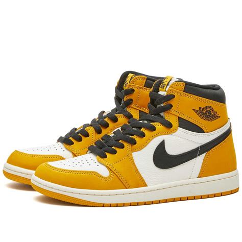Air Jordan 1 Retro Hi-Top OG RMSTD Sneakers in Yellow Ochre/Black/Sail ...