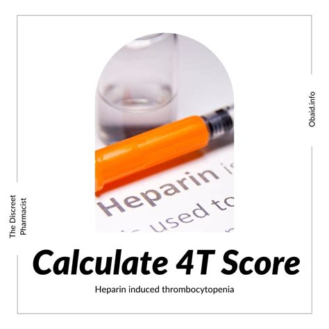 How to Calculate HIT 4T Score | The Discreet Pharmacist