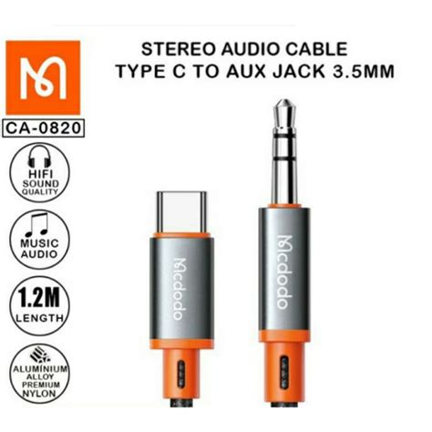 Jual Kabel Audio USB Tipe C To Jack Audio 3.5mm Mcdodo CA-0820 ...