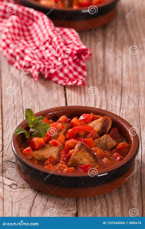 Marinated Pork Loin in Tomato Sauce. Stock Photo - Image of cuisine ...