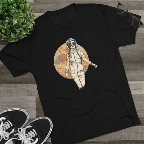 Celestial Trendsetter Shirt, Stylish Female Astronaut, Retro Space ...