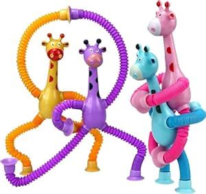 Buy Velocious® 3 Pack Telescopic Suction Cup Giraffe Toy with led Light ...