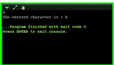 getchar c program 的图像结果