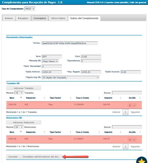 Image result for Tutorial Del Complemento De Pagos