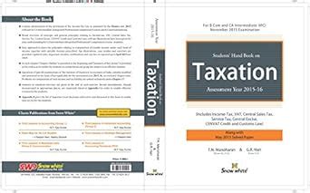 Buy STUDENTS HAND BOOK ON TAXATION Book Online at Low Prices in India ...
